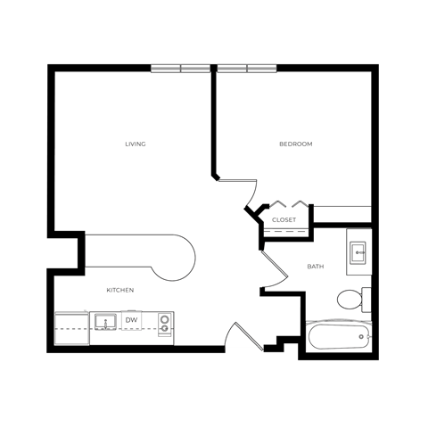 A black and white image of a floor plan for a house.